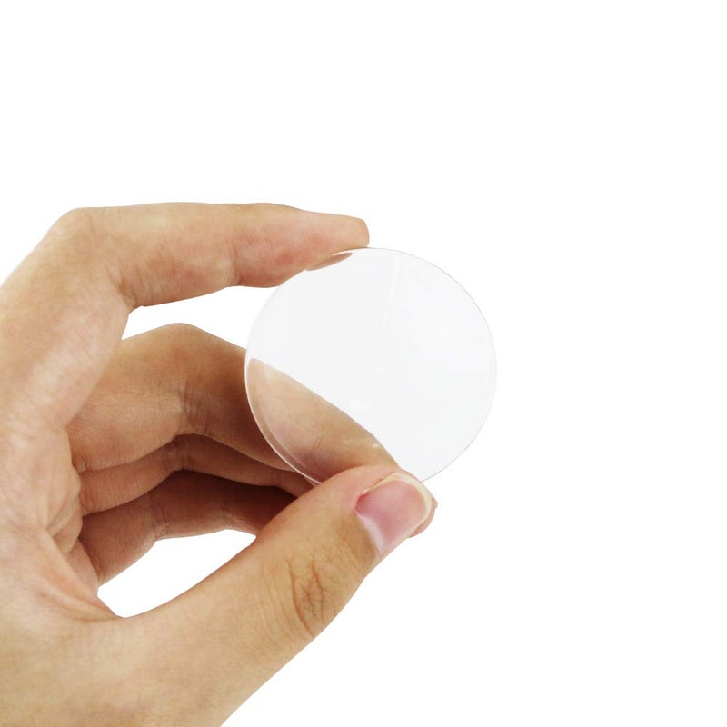 Faxco 30-Pieces Transparent Glass cabochons, Clear Glass Dome cabochon, Non-calibrated Round 1.57 inch/40mm for Photo Pendant Craft Jewelry Making - Image 3